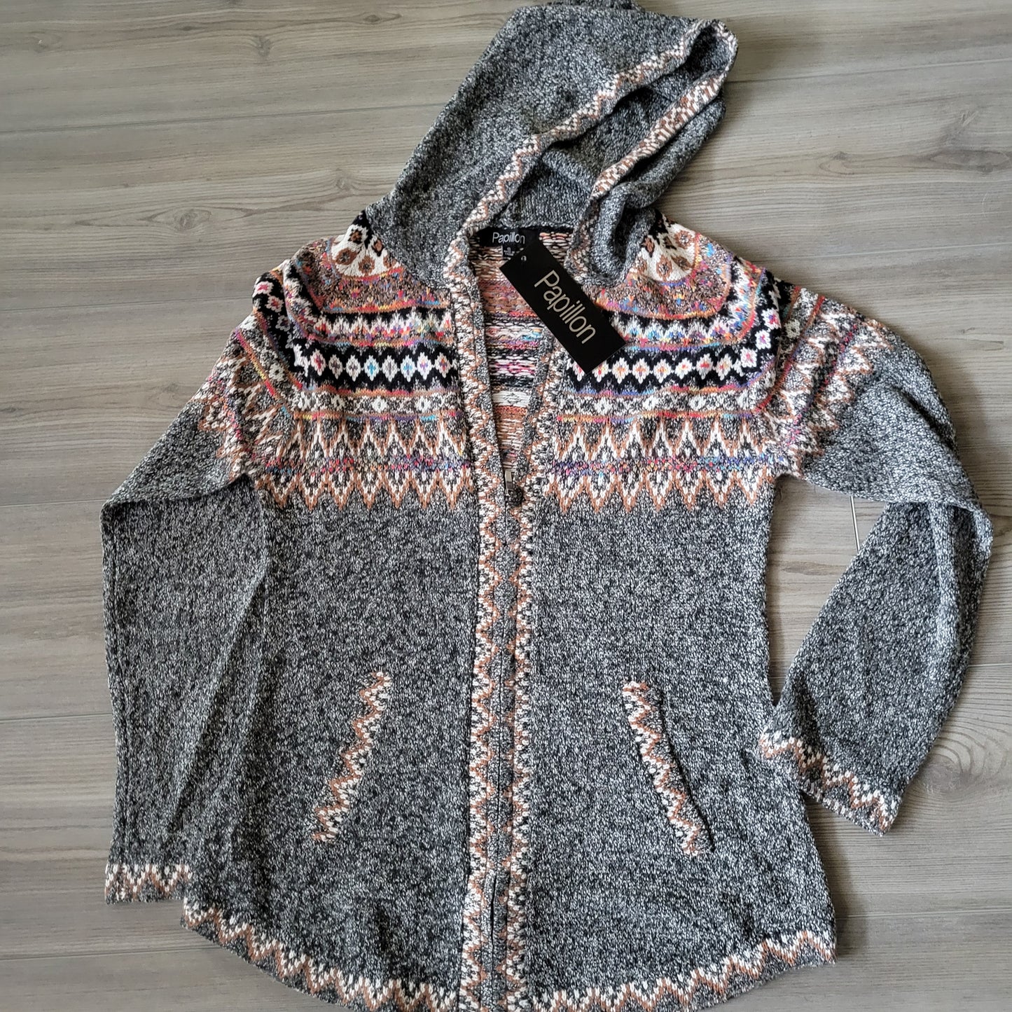 Fairisle Print Zip Up Shacket