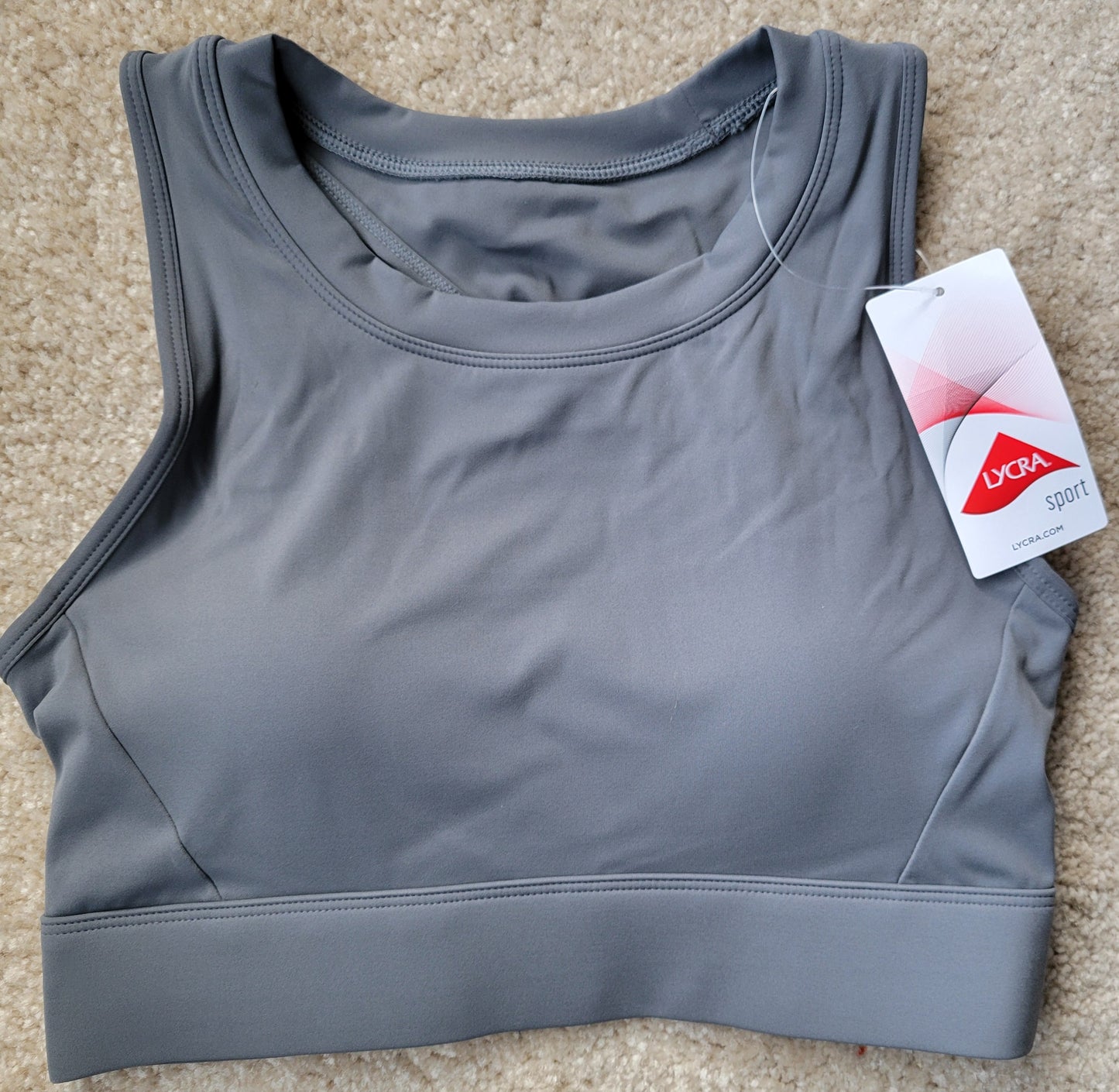 Lycra Gray Women's Sports Bra