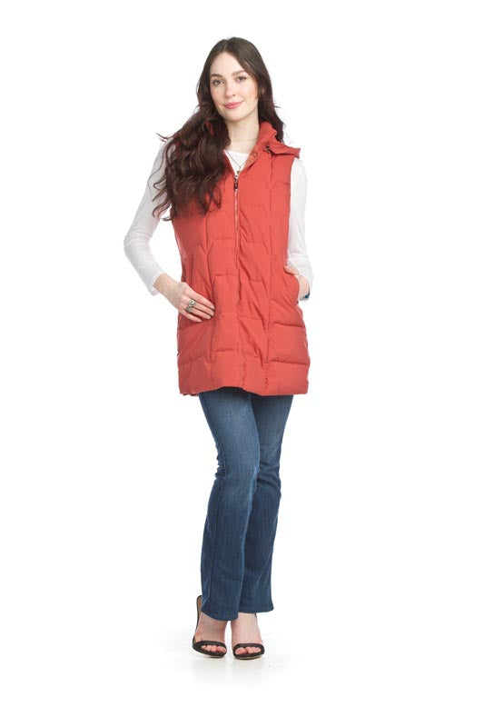 Coral Puffer Vest