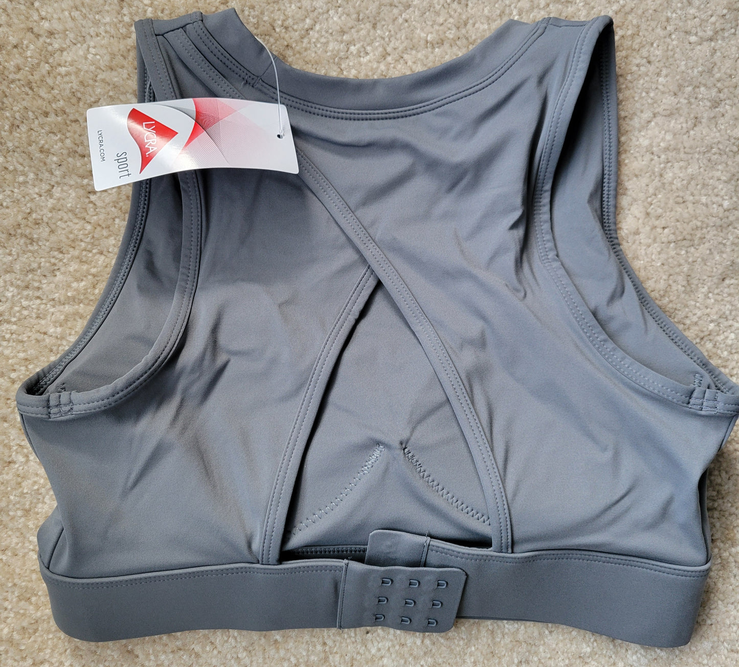 Lycra Gray Women's Sports Bra